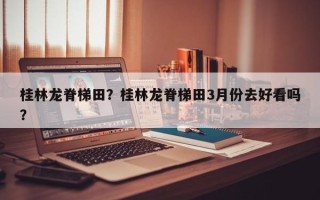 桂林龙脊梯田？桂林龙脊梯田3月份去好看吗？