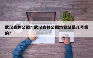 武汉森林公园？武汉森林公园地铁站是几号线的？