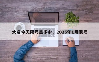 大名今天限号是多少，2025年1月限号