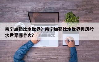 南宁加勒比水世界？南宁加勒比水世界和凤岭水世界哪个大？